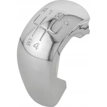 Hlavice řadicí páky Škoda Auto Plaketka řadící páky Škoda Octavia II (2004 - 2010) 5 rychlostí, chromovaná, originál