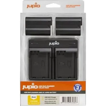 Jupio set 2ks baterií EN-EL15C 2100 mAh a duální nabíječky pro Nikon