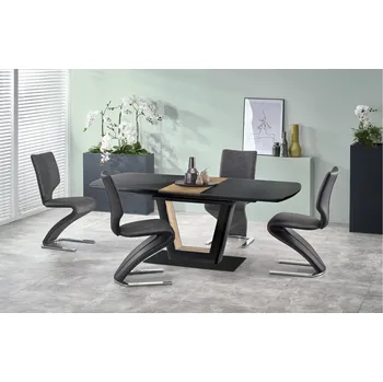 Jídelní stůl Halmar Farrel černý/ořech