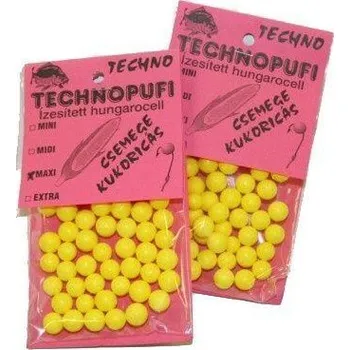 Umělá nástraha Aromatizované polystyrenové kuličky Technopufi - Midi - žlutá - kukuřice