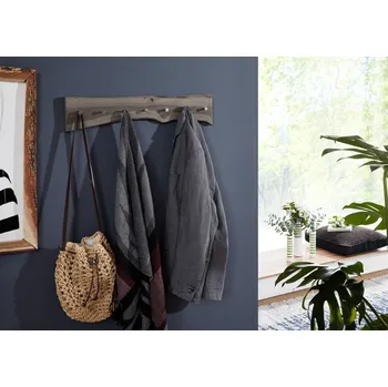 Předsíňová stěna WOODLAND Vešák 70x10 cm, šedá, akácie