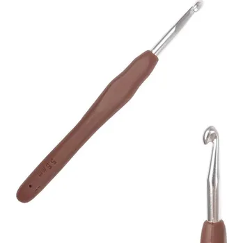 Rybářský háček Háček s pogumovanou ručkou 5,5mm hnědý