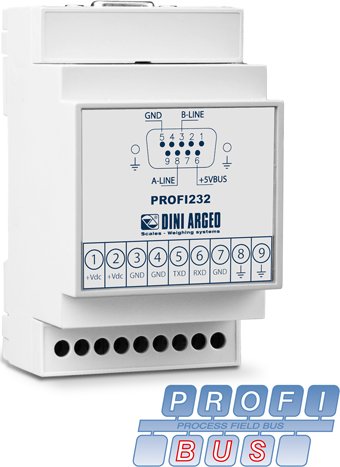 převodník DINI ARGEO PROFI232 převod na Profibus pro indikátory