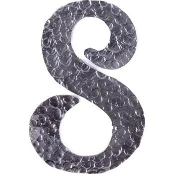 Domovní cedule Domovní číslo 8 pokované, velikost 130 mm, tl. 4 mm