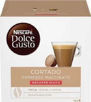 kávové kapsle Nescafe Dolce Gusto Cortado bez kofeinu 16 ks