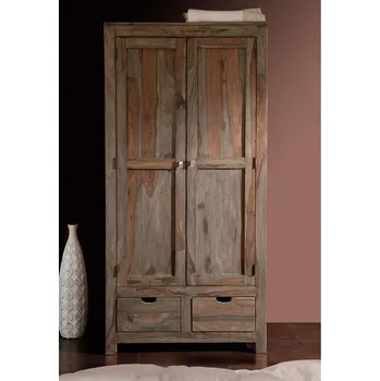 Šatní skříň GREY WOOD Skříň 200x96 cm, masivní indický palisandr