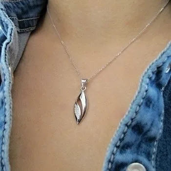 Náhrdelník Dámský stříbrný náhrdelník s čirými zirkony Rhodium Stříbro 925/1000 42 cm