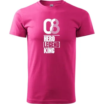 Hero, Legend, King x Queen 2008 - Klasické pánské triko vyšší gramáže - XS ( Purpurová )