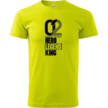 Pánské tričko Hero, Legend, King x Queen 2002 - Klasické pánské triko vyšší gramáže - S ( Limetková )