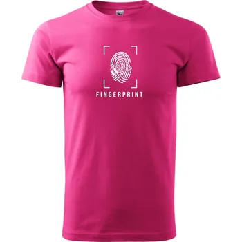 Pánská móda Badminton Fingerprint - Klasické pánské triko vyšší gramáže - 2XL ( Purpurová )