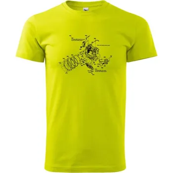 Nákres uzávěrka starý fotoaparát - Klasické pánské triko vyšší gramáže - S ( Limetková )