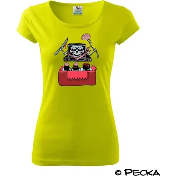 TV vyžírač mozků (Pecka design) - Dámské triko Pure - XS ( Limetková )