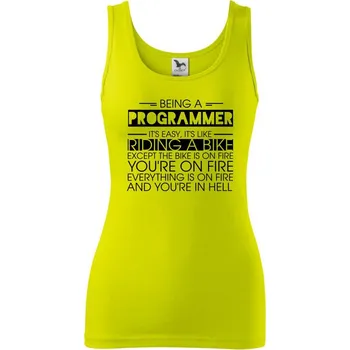 Being a programmer - bike - Dámské tílko - S ( Limetková )