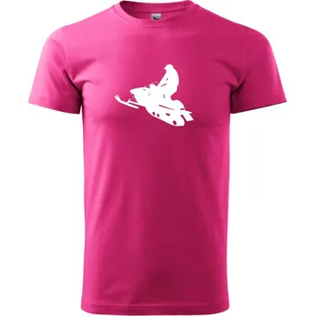 Pánská móda Sněžný skútr - Klasické pánské triko vyšší gramáže - L ( Purpurová )