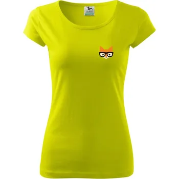 Dámské tričko Geek liška - Dámské triko Pure - S ( Limetková )