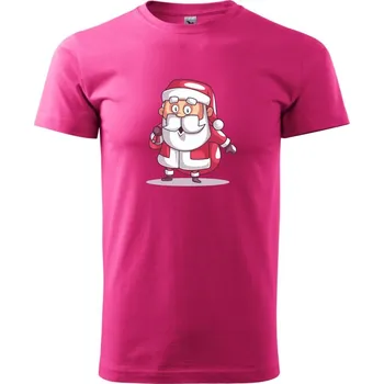 Pánská móda Divící se santa - Klasické pánské triko vyšší gramáže - XS ( Purpurová )