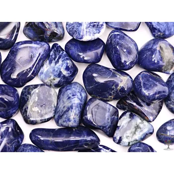 Drahý kámen Magieprirody.cz Tromlovaný kámen Sodalit XL velikost 30 - 45 mm - Brazílie #219 Množství: 1ks