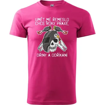 Pánská móda Svářeč - umět mé řemeslo - Klasické pánské triko vyšší gramáže - XL ( Purpurová )