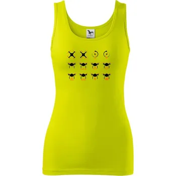 Dron abeceda - Dámské tílko - XS ( Limetková )
