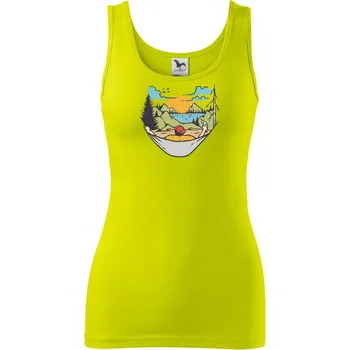 Dámské tričko Relax v síti - Dámské tílko - XL ( Limetková )