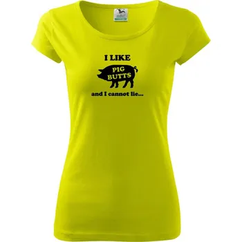 Pig Butts - Dámské triko Pure - XL ( Limetková )