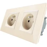 WELAIK zásuvka skleněná dvojnásobná ivory creme set.