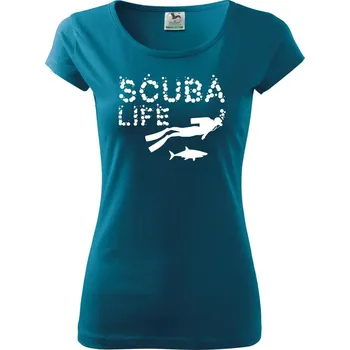 Dámské tričko Scuba life - Dámské triko Pure - 3XL ( Petrolejová )