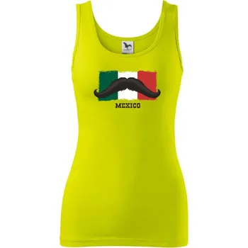 Dámské tričko Mexiko vlajka - Dámské tílko - XS ( Limetková )