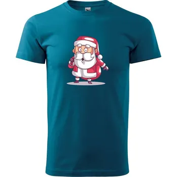 Pánská móda Divící se santa - Klasické pánské triko vyšší gramáže - XS ( Petrolejová )