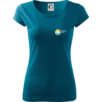 Dámské tričko Asociace debatních klubů logo s textem - Dámské triko Pure - XS ( Petrolejová )