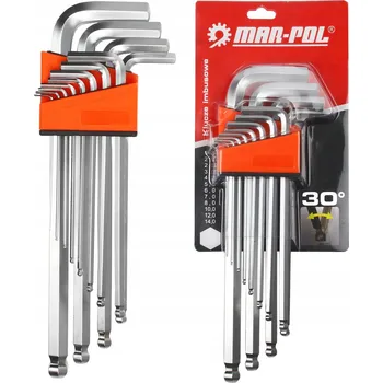 Klíč MAR-POL IMBUS klíče dlouhé s kuličkou sada 12ks 1,5 – 14 mm M66432