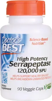 Přírodní produkt Doctor's Best High Potency Serrapeptáza 90 cps.