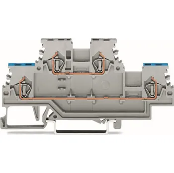 modulární přístroj a rozvaděč WAGO Svorka 279-512 dvoupatrová průchozí N/L, šedá 279-512