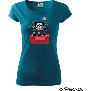 TV vyžírač mozků (Pecka design) - Dámské triko Pure - L ( Petrolejová )