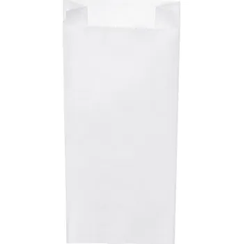 Sáček na potraviny Papírový sáček svačinový bílý 14+7x28 cm - 100 ks
