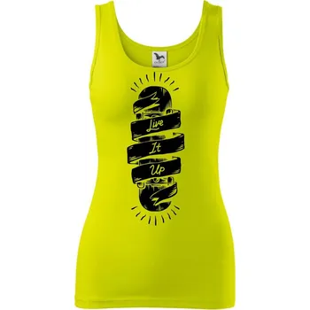 Dámské tričko Skate live if up - Dámské tílko - M ( Limetková )