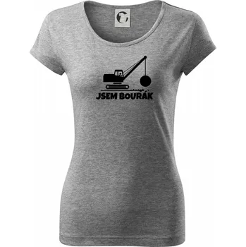Dámské tričko Jsem bourák - Dámské triko Pure - XS ( Tmavě šedý melír )