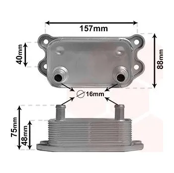 Chladič motoru Olejový chladič, motorový olej VAN WEZEL 59013701