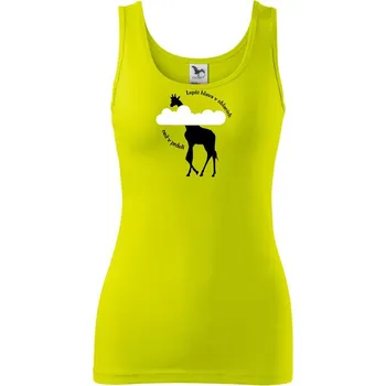 Dámské tričko Hlava v oblacích - Dámské tílko - 2XL ( Limetková )