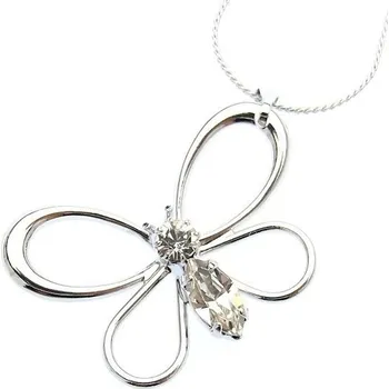 Náhrdelník Náhrdelník MOTÝL Swarovski Crystal Rhodium