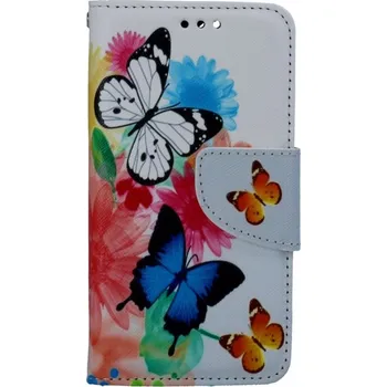 Pouzdro na mobilní telefon Pouzdro iPhone 13 mini knížkové Barevné s motýlky (kryt neboli obal na iPhone 13 mini)