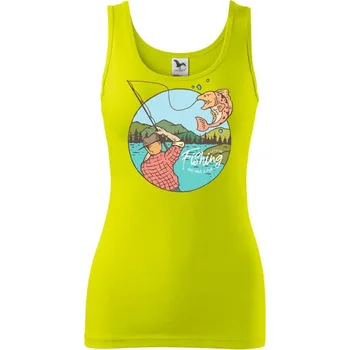Fishing ovál - Dámské tílko - M ( Limetková )