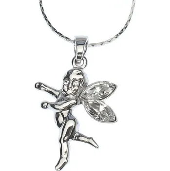 Náhrdelník Náhrdelník Swarovski ANDÍLEK rhodiovaný