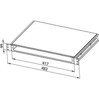 Serverovna CONTEG 19" optická vana bez čelního panelu, pevná, 1U, modulární, černá (ORPM-01) - 21.01.9007