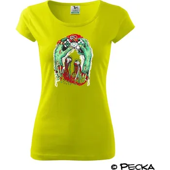 Zombie Gambler (Pecka design) - Dámské triko Pure - XS ( Limetková )