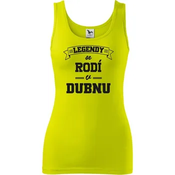 Dámské tričko Legendy se rodí v dubnu - Dámské tílko - S ( Limetková )