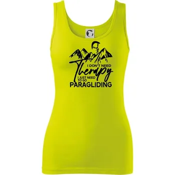 I dont need Therapy Paragliding - Dámské tílko - L ( Limetková )