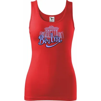 Dámské oblečení Berlin Lettering - Dámské tílko - XS ( Červená )