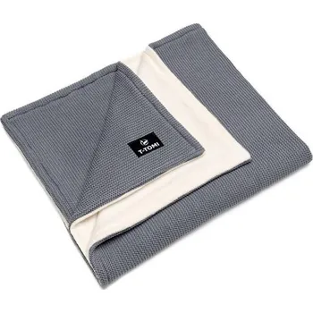 Dětská deka T-tomi Dětská pletená deka Winter Waves Dark grey