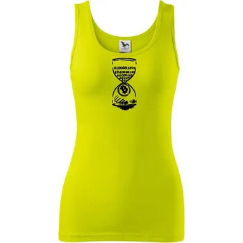 Dámské tričko Bitcoin přesýpací hodiny - Dámské tílko - 2XL ( Limetková )